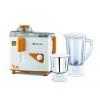 Bajaj Neo JX4 450-Watt Juicer Mixer Grinder with 2 Jars (White/Orange)