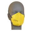 Gauryog Essentials Non-Washable N95 Anti-Pollution Mask (Yellow, Pack of 5)