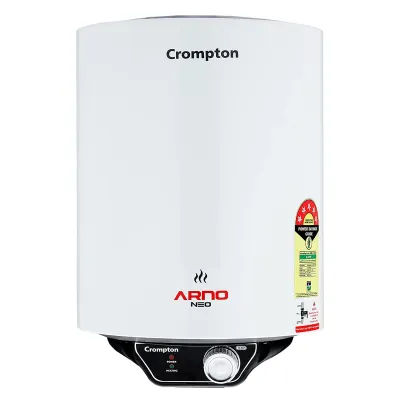 Crompton Arno Neo 15-Litres 5 Star Rated Storage Water Heater (Geyser) with Advanced 3 Level Safety (White)