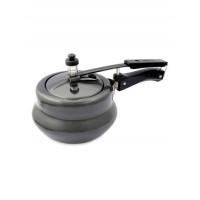 Decent Nakshatra Plus Hard Anodised Inner Lid Aluminium Pressure Cooker Handi, 3.5 litres, Black