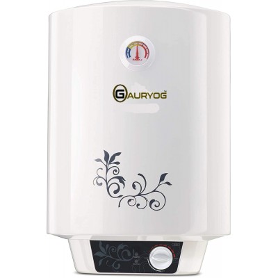 Gauryog Essentials New Shakti Glassline 15-Litres Geyser Storage Water Heater 4-Star (White)