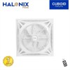 Halonix Cuboid 400 MM Ceiling Fan with Built-in LED Light and Remote (White)