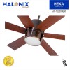 Halonix Hexa Antique 1200mm Ceiling Fan with Built-in 6 Colour LED Light and Remote (Antique Copper)