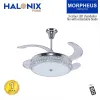 Halonix Morpheus CRYS 1050mm Retractable Ceiling Fan with Built-in LED Light and Remote (White)