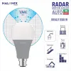 Halonix Radar 10W B22 Cool Day White Motion Sensor Led Bulb (Auto on-Auto off, Pack of 1, White)