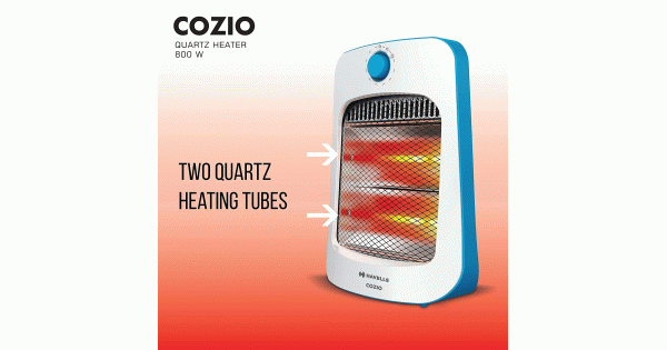 Buy Havells Cozio Quartz 2 Rod Room Heater 800 Watt White Blue Online At Low Price In India