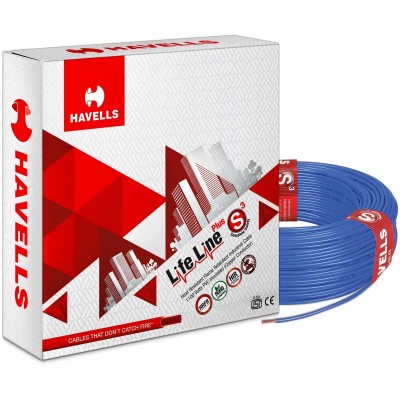 Havells Lifeline Cable WHFFDNBA11X5 1.5 sq mm Wire (Blue)