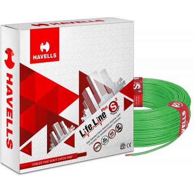 Havells Lifeline Cable WHFFDNGA14X0 4 sq mm Wire (Green)