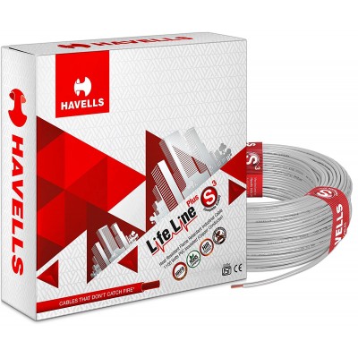 Havells Lifeline Cable WHFFDNEA16X0 6 sq mm Wire (Grey)