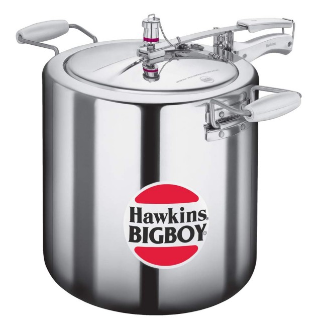 Hawkins Bigboy Pressure Cooker, 22 Litre, Silver (BB22)