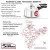 Hawkins Classic Pressure Cooker (Tall), 3 Litre, Silver (CL3T)