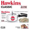 Hawkins Classic Aluminium Pressure Cooker, 2 Litres, Silver (CL20)