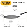 Hawkins Futura Nonstick Dosa Tava, Diameter 30 cm, Thickness 4.88 mm, Black (NDT30) 