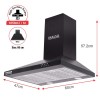 Inalsa Smash 60BKBF 1150m3/hr Kitchen Chimney with Stainless Steel Baffle Filters, Push Button Control, (Black)