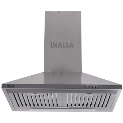 Inalsa Smash 60SSBF 1150m3/hr Kitchen Chimney with Stainless Steel Baffle Filters, Push Button Control, (Silver)