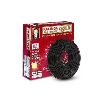 Kalinga Gold 6 Sq mm FR PVC Wire (Black, 90 Mtr)