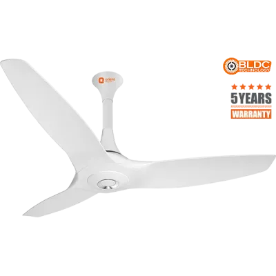 Orient Electric Aeroquiet BLDC 1200mm Energy Efficient Premium Ceiling Fan with 5 Years Warranty and Remote (White)