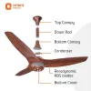 Orient Electric Aeroquiet 1200mm Premium Ceiling Fan (Wooden Finish)