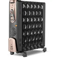 Orient Electric Comforter Collection 13 Fin Oil Filled Radiator 2900 Watts Room Heater with Fan (Black, Champagne Gold)