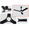 Orient Electric I-Float 1200mm 32W BLDC 5 Star Ceiling Fan with Inverter Technology (Cosmos Black) 