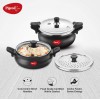 Pigeon by Stovekraft All in One Value Pack Hard Anodized Cooker Set, 5-Pieces, Black