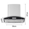 Prestige GKH 600 CS Plus 60cm 1000 m3/hr Kitchen Chimney (2 Baffle Filters, Steel/Grey)