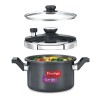 Prestige Clip-on Mini Hard Anodised Aluminium Pressure Cooker with Lid, 2 Litre