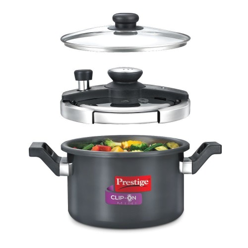 prestige clip on hard anodised pressure cooker