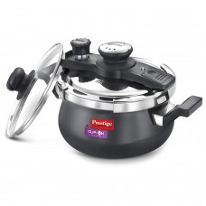 Prestige Clip-on Mini Hard Anodised Aluminium Handi Pressure Cooker with Lid, 3 Litre