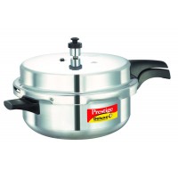 Prestige Deluxe Plus Induction Base Senior Pan Aluminium Pressure Cooker, 6 Litres