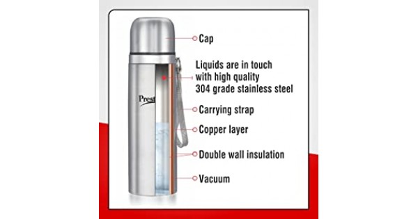 Prestige Stainless Steel Vacuum Flask 500ML - Silver