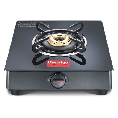 Prestige Marvel Plus GTM 01 Plus 1 Burner Glass top (Manual, Black)