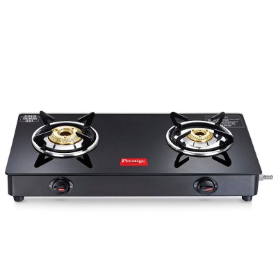 Prestige Marvel Plus GTM 02 AI 2 burner Glass top (Automatic, Black)