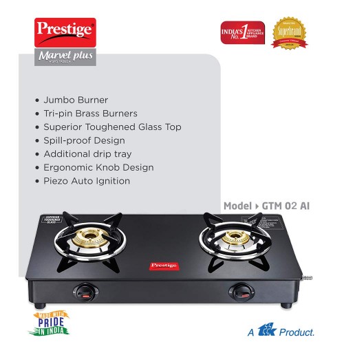 prestige 2 burner gas stove auto ignition price