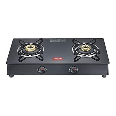 Prestige Marvel Plus GTM 02 Plus Black Glass Top Gas Stove (2 Burner)