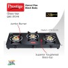 Prestige Marvel Plus GTM 03 Plus 3 burner Glass top (Manual, Black)