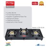 Prestige Marvel Plus GTM 03 Plus 3 burner Glass top (Manual, Black)