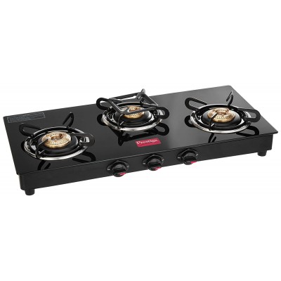 Prestige Marvel GTM 03 Glass Top 3 Burner Gas Stove (Black)