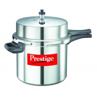 Prestige Popular Aluminium Pressure Cooker with Outer Lid, 12 Litres, Silver