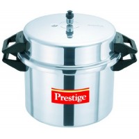 Prestige Popular Aluminium Pressure Cooker with Outer Lid, 20 Litres, Silver