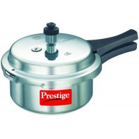 Prestige Popular Aluminium Pressure Cooker with Outer Lid, 2 Litres, Silver