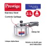 Prestige Nakshatra Alpha Svachh 20244 Straight Wall Stainless Steel 2L Pressure Cooker, with deep lid for Spillage Control