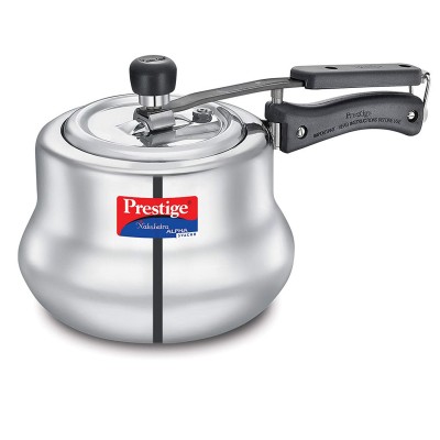 Prestige Nakshatra Alpha Svachh Handi 20257 Straight Wall Stainless Steel 3.5L Pressure Cooker, with deep lid for Spillage Control