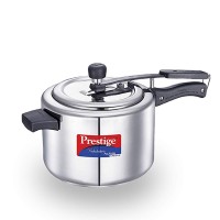 Prestige Nakshatra Alpha Svachh 20246 Straight Wall Stainless Steel 5L Pressure Cooker, with deep lid for Spillage Control