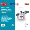 Prestige Nakshatra Alpha Svachh 20246 Straight Wall Stainless Steel 5L Pressure Cooker, with deep lid for Spillage Control