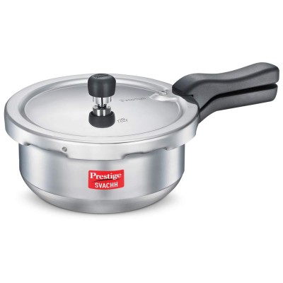 Prestige Svachh Junior Induction Base Aluminium Pressure Pressure Pan, 3.5 Litres, Silver