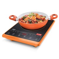 Prestige PIC 29 2000-Watt Induction Cooktop (Orange)