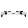 Prestige Star Stainless Steel 2 Burner Gas Stove, Metallic Silver