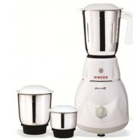 Singer Duro Plus 500-Watt Mixer Grinder with 3 Jars (White)