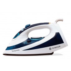 Singer Turquoise 1600 Watts Steam Iron (White/ Blue)